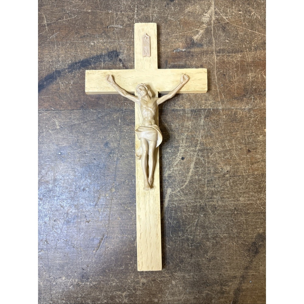 Vintage Crucifix Plaque IRNI Jesus on the Cross Wall Hanging